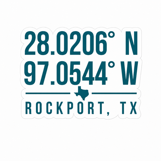 Rockport Coordinates Sticker