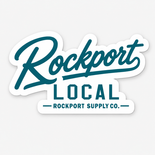 Rockport Local Sticker - Teal/White