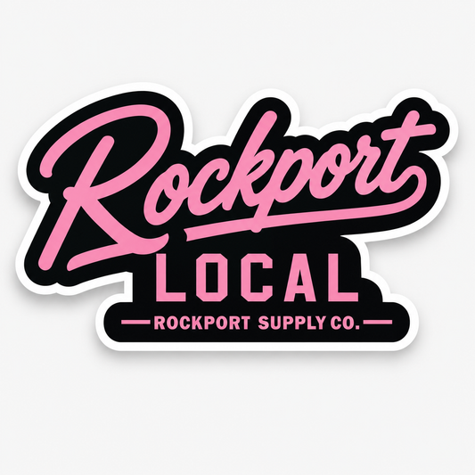 Rockport Local Sticker - Pink/Black