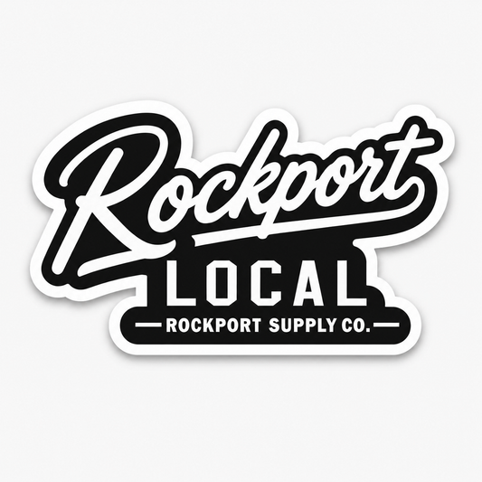 Rockport Local Sticker - White/Black